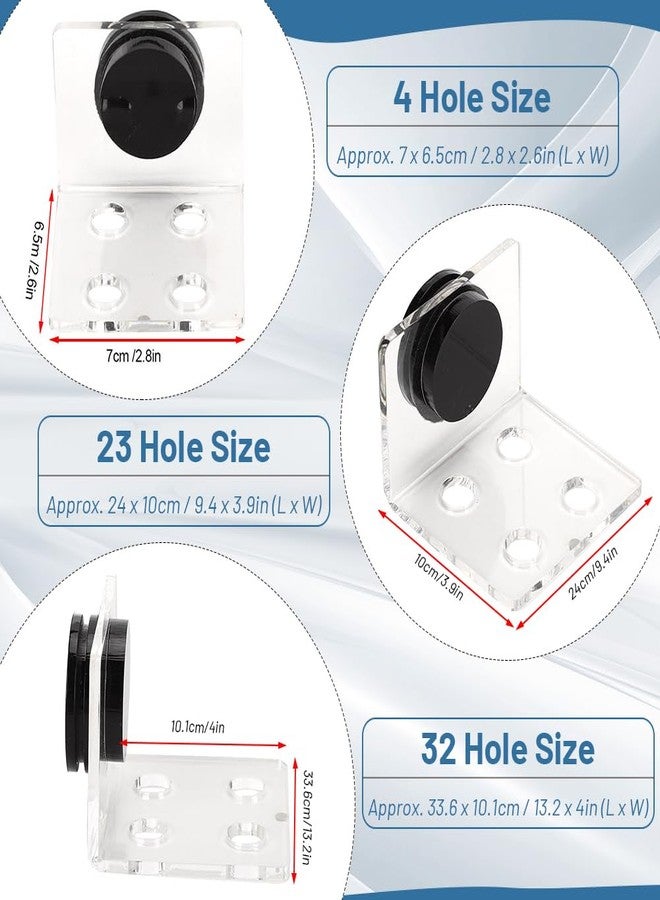 Glomora Coral Frag Rack, Acrylic Magnetic Coral Frag Holder Support with Strong Magnet, 4-Hole Design for Healthy Growth in Aquarium Fish Tank - Image 2